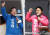 서울 종로에 출마한 이낙연 민주당 후보(왼쪽)와 황교안 통합당 후보가 각각 9일 종로구 창신동과 교남동에서 지지를 호소하고 있다. [연합뉴스]