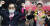 강남구갑에 출마한 태구민(왼쪽) 미래통합당 후보와 박진 미래통합당 강남을 후보가 16일 국회의원선거 당선이 유력해지자 포즈를 취하고 있다. [뉴시스·뉴스1]