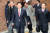 2018년 3월 14일 이명박 전 대통령의 서울 논현동 자택에서 나서고 있는 인사들. 왼쪽부터 김효재, 권성동, 김두우, 조해진.