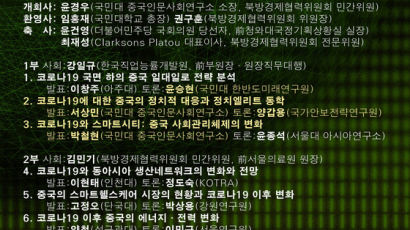 '포스트 코로나시대, 글로벌 변화와 중국의 미래' 학술회의...국민대, 북방경제협력위원회와 공동개최 