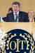 가이 라이더 ILO 사무총장이 지난해 6월 ILO 총회 폐막식에서연설하고 있다. AP=연합뉴스