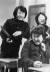 1980년 TBC 개그콘테스트로 데뷔해 공채 개그우먼 1호 활동하던 당시 장두석, 김형곤과 연기하는 모습. [중앙포토]