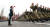 지난해 5월 9일 러시아 모스크바 붉은광장에서 74주년 대독승전기념일 군사퍼레이드를 하고 있다. 러시아 정부는 코로나19 사태로 올해 기념식을 연기한다고 밝혔다. [EPA=연합뉴스] 