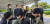 29일 미래통합당 부산지역 당선자들이 부산경찰청장 면담에 앞서 경찰청 앞에서 신속한 수사를 촉구하는 기자회견을 하고 있다. 송봉근 기자
