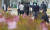 서울 영등포구 여의도 한강공원에서 점심 식사를 마친 직장인들이 안전거리를 확보하지 않은 채 산책하고 있다. 연합뉴스