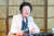 일본군 '위안부' 피해 생존자인 이용수 할머니가 7일 오후 대구시 남구 한 찻집에서 열린 기자회견에서 수요집회를 없애야 한다고 주장하며 관련 단체를 비난하고 있다. 연합뉴스.