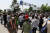 11일 오후 충남 논산 육군 훈련소 입영심사대 앞에서 입영장병들이 입소하고 있다. 뉴스1