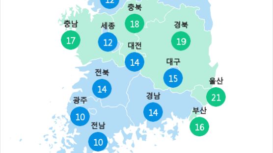 [5월 15일 PM2.5] 오전 11시 전국 초미세먼지 현황