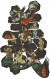 '삼국지연의'에 등장하는 장비의 일화(익덕 의석엄안)를 표현한 채색 판화 문자도. 18세기 후기에 제작된 걸로 추정되며 원판 없이 문자도만 전해진다. [사진 고판화박물관] 