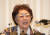 일본군 위안부 피해자 이용수 할머니가 25일 오후 대구 수성구 만촌동 인터불고 호텔에서 기자회견을 하고 있다. 연합뉴스