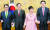 2016년 5월 13일 당시 박근혜 대통령과 여야 3당 원내 지도부가 청와대에서 회동했다. 왼쪽부터 당시 박지원 국민의당 원내대표,·우상호 더불어민주당 원내대표, 박 대통령, 정진석 새누리당 원내대표.  [청와대사진기자단]