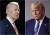 조 바이든 전 부통령(왼쪽)과 도널드 트럼프 대통령은 젊은 층의 표심을 얻기 위해 SNS를 활용하고 있다. [AP=연합뉴스]