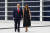  도널드 트럼프 미국 대통령이 2일(현지시간) 부인 멜라니아 여사와 요한 바오로 2세 기념관을 방문했다. [AP=연합뉴스]