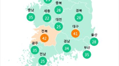 [6월 6일 PM2.5] 오전 11시 전국 초미세먼지 현황