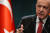 레제프 타이이프 에르도안 터키 대통령이 지난 9일 국무회의를 마친 뒤 기자회견을 하고 있다. [AFP=연합뉴스]