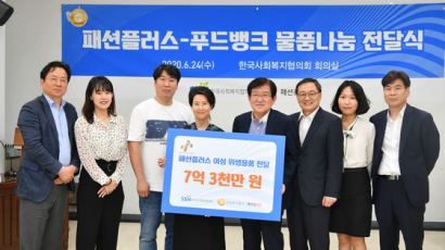  패션플러스, 한국사회복지협의회에 여성 위생용품 38만 개 기부