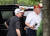 도널드 트럼프 미국 대통령이 28일(현지시간) 버지니아주에 있는 자신의 골프클럽에서 골프를 마치고 백악관으로 돌아가고 있다. [AFP= 연합뉴스]