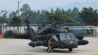 주한미군 헬기, 엔진 고장으로 한강공원에 비상 착륙