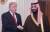 2017년 3월 사우디아라비아 국방장관 자격으로 미국을 방문해 도널드 트럼프 미 대통령(왼쪽)을 만난 무함마드 빈살만 왕세자. [AFP=연합뉴스]