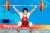 2008년 8월 13일 베이징올림픽 남자 역도 77kg급에 출전한 사재혁이 금메달을 획득하는 모습입니다. [베이징올림픽 사진공동취재단]