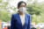 대법원 판결이 있던 9일 은수미 성남시장이 성남시청으로 출근하는 모습. [뉴스1]