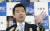 하시모토 도루 전 오사카 시장. 사진은 지난 2015년 하시모토 당시 오사카 시장이 정계를 은퇴하면서 기자회견을 하는 모습이다. [연합뉴스]