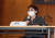 22일 오전 서울 중구 한 기자회견장에서 열린 '서울시장에 의한 위력 성폭력 사건 2차 기자회견'에서 고미경 한국여성의전화 상임대표가 발언하고 있다. 연합뉴스