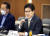 조명래 환경부 장관이 22일 오전 서울 중구 세브란스빌딩 대회의실에서 환경부 출입기자단과 그린뉴딜을 주제로 열린 정책간담회에 참석했다. 환경부