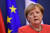 최근 분열된 유럽을 하나로 묶은 앙겔라 메르켈 총리의 리더십이 다시 주목받고 있다. 21일 벨기에 브뤼셀에서 EU 정상회의가 끝나고 기자간담회에서 발언하고 있는 메르켈 총리 [AP=연합뉴스]