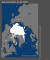 지난 15일 기준의 북극 바다 얼음 면적. 하얗게 표시된 부분이 바다 얼음으로 덮힌 해역이며, 주황색 선은 평년 수준(1981~2010년 중간값). 자료: 미국 국립 빙설데이터센터.