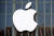 미국 샌프란시스코 애플 스토어에 걸려있는 애플 로고. [AFP=연합뉴스]