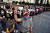 지난달 30일 태국 방콕에서 열린 집회에서 참가자들이 햄스터 귀 모양 머리띠를 쓰고 있다. AFP=연합뉴스