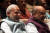 인도의 나렌드라 모디(왼쪽)총리와 2인자인 아미트 샤 장관(오른쪽)이 지난 3월 의회에서 열린 행사에 참석하고 있다. [AFP=연합뉴스]