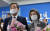 이낙연 의원이 21대 국회의원선거 당선 확정 직후 부인 김숙희 여사와 꽃다발을 들고 있다. [뉴스1]