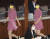 지난 4일 분홍색 계열 원피스를 입고 국회 본회의장에 등장한 류호정 정의당 의원. 뉴시스·연합뉴스
