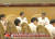 2018년 8월 4일 베이다이허에서 열린 중국 과학계 원로들이 참석한 좌담회에서 천시(사진 뒤 가운데) 중앙조직부장과 후춘화(오른쪽) 부총리가 발언하고 있다. [사진=중국 CCTV 캡처]