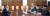 2019년 10월 김오수 당시 법무부 차관(오른쪽 두 번째)이 16일 오후 청와대 여민관 소회의실에서 문재인 대통령에게 현안 보고를 하고 있다. 오른쪽은 이성윤 당시 검찰국장. 오른쪽 세 번째는 김조원 민정수석. [사진 청와대] 