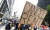 지난 6일 뉴욕 맨해튼에서 '월세 파업' 운동 시위가 열리고 있다. EPA=연합뉴스