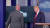 미국 도널드 트럼프 대통령이 10일(현지시간) 백악관에서 기자회견 도중 총소리가 울리자 경호원의 안내를 받아 떠나고 있다.