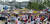 한국농업경인 합천군연합회 소속 농민 500여 명이 14일 오전 정부세종청사 환경부 앞에서 집중호우로 발생한 피해복구와 대책마련을 요구하고 있다. [사진 합천군]