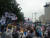15일 낮 12시쯤 서울 광화문역 앞 동화면세점 앞에서 보수단체 집회가 시작됐다. 정진호 기자