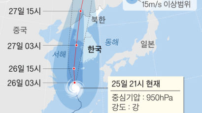 벌써 초속 20m 강풍 몰아친다···괴물 태풍 '바비' 제주 향해 북상