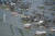 27일(현지시간) 미국 루이지애나주 레이크찰스 주택가가 허리케인 로라의 직격으로 물에 잠겼다. [AP=연합뉴스]