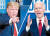16일 백악관에서 브리핑 중인 도널드 트럼프 미국 대통령(왼쪽)과 지난달 대선후보 토론에 참석한 조 바이든 전 부통령. [AP·로이터=연합뉴스]