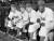 1947년 브루클린 다저스 시절 활약했던 존 조르겐센, 에드 스탱키, 피 위 리즈, 재키 로빈슨(오른쪽)의 모습. [AP=연합뉴스]