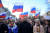 2020년 2월 모스크바 시내에서 열린 보리스 넴초프 러시아 전 야권 지도자 추모행진에 참가한 나발리. 넴초프는 2015년 2월 크렘린 근교에서 암살 당했다. [AFP=연합뉴스] 