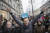 2018년 1월 러시아의 야권 인사 알렉시아 나발리가 수도 모스크바에서 열린 반정부 시위를 이끌고 있다. [AP=연합뉴스]
