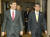 마크 에스퍼 미국 국방부 장관(왼쪽)과 고노 다로 일본 방위상. [연합뉴스]