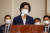 추미애 법무부 장관이 1일 오후 서울 여의도 국회에서 열린 법제사법위원회 전체회의에서 발언하고 있다. 뉴스1