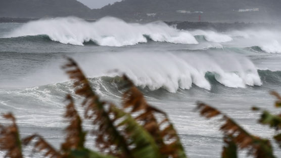 [서소문사진관] 경험한 적 없는 폭풍과 해일, '하이선' 접근하는 일본 남서부 초비상